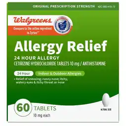 Walgreens 24 Hour Allergy Relief Cetirizine Tablets offer