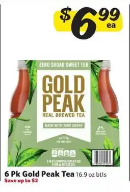Winn Dixie 6 Pk Gold Peak Tea offer