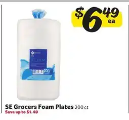 Winn Dixie SE Grocers Foam Plates offer