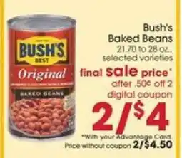 Giant Eagle Bush's Baked Beans offer