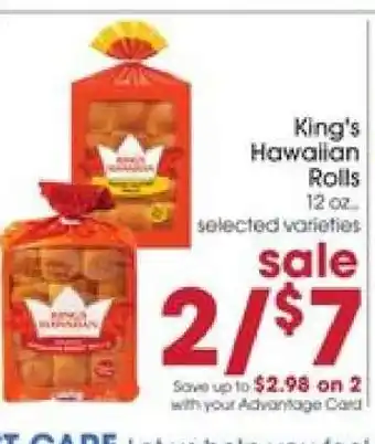 Giant Eagle King's Hawaiian Rolls offer