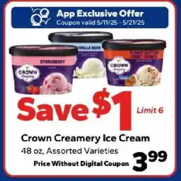 Save a Lot Crown Creamery Ice Cream offer