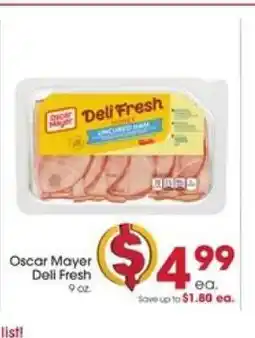 Giant Eagle Oscar Mayer Deli Fresh offer