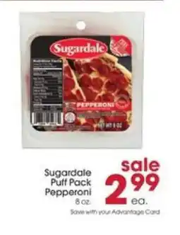 Giant Eagle Sugardale Puff Pack Pepperoni offer