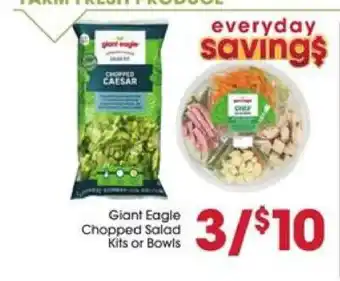 Giant Eagle Giant Eagle Chopped Salad Kits or Bowls offer