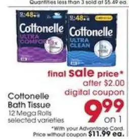 Giant Eagle Cottonelle Bath Tissue offer
