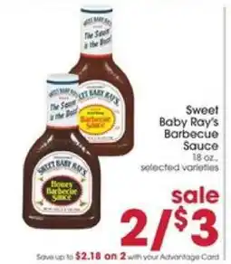 Giant Eagle Sweet Baby Ray's Barbecue Sauce offer