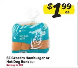 Winn Dixie SE Grocers Hamburger or Hot Dog Buns offer