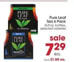 Giant Eagle Pure Leaf Tea 6 Pack offer