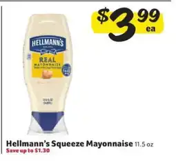 Winn Dixie Hellmann's Squeeze Mayonnaise offer
