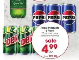 Giant Eagle Pepsi Products 6 Pack offer