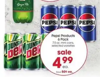 Giant Eagle Pepsi Products 6 Pack offer