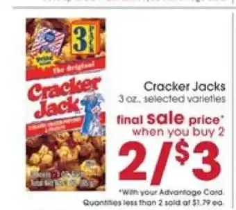 Giant Eagle Cracker Jacks offer