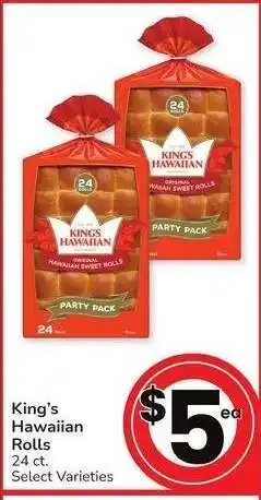 Albertsons King's Hawaiian Rolls - 24 ct. Select Varieties offer