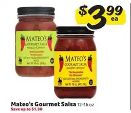 Winn Dixie Mateo's Gourmet Salsa offer