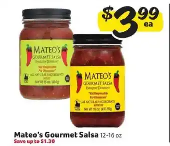 Winn Dixie Mateo's Gourmet Salsa offer