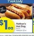 Albertsons Nathan's Hot Dog offer