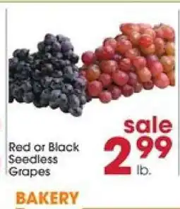 Giant Eagle Red or Black Seedless Grapes offer
