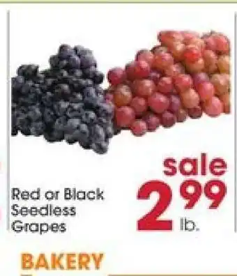 Giant Eagle Red or Black Seedless Grapes offer