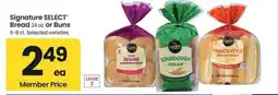 Albertsons Signature SELECT Bread 24 oz. or Buns 6-8 ct. - Selected varieties offer