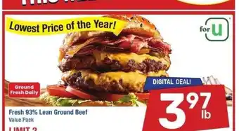 Albertsons Fresh 93% Lean Ground Beef - Value Pack offer