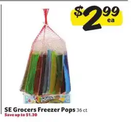 Winn Dixie SE Grocers Freezer Pops offer