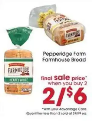 Giant Eagle Pepperidge Farm Farmhouse Bread offer