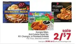 Giant Eagle Hungry-Man, Kid Cuisine Level Up, P.F. Chang's, or Frontera Entrees offer