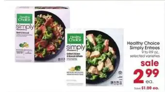 Giant Eagle Healthy Choice Simply Entrees offer