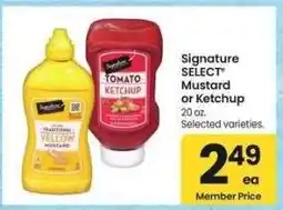 Albertsons Signature SELECT Mustard or Ketchup - 20 oz. Selected varieties offer