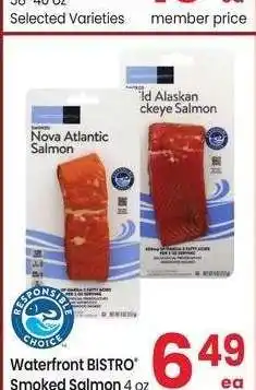 Albertsons Waterfront BISTRO Smoked Salmon - 4 oz Selected Varieties offer
