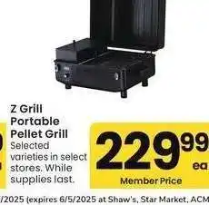 Albertsons Z Grill Portable Pellet Grill - Selected varieties offer