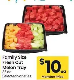 Albertsons Family Size Fresh Cut Melon Tray - 83 oz. Selected varieties offer