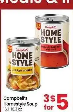 Albertsons Campbell's Homestyle Soup - 16.1-16.3 oz Selected Varieties offer
