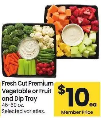 Albertsons Fresh Cut Premium Vegetable or Fruit and Dip Tray - 46-60 oz. Selected varieties offer