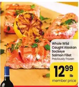 Albertsons Whole Wild Caught Alaskan Sockeye Salmon Fillet - Previously Frozen offer
