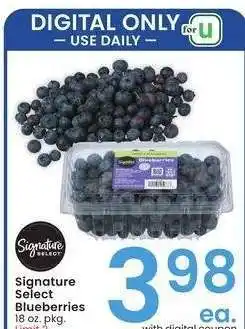 Albertsons Signature Select Blueberries - 18 oz. pkg offer