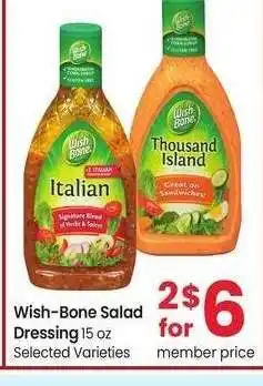Albertsons Wish-Bone Salad Dressing - 15 oz Selected Varieties offer