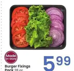 Albertsons Burger Fixings Pack - 28 oz offer