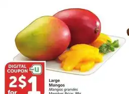 Albertsons Large Mangos - Member Price: 99¢ offer
