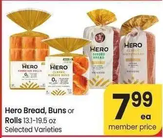 Albertsons Hero Bread, Buns or Rolls - 13.1-19.5 oz Selected Varieties offer