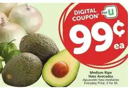 Albertsons Medium Ripe Hass Avocados - Everyday Price: 3 for $5 offer
