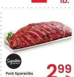 Albertsons Pork Spareribs - previously frozen offer