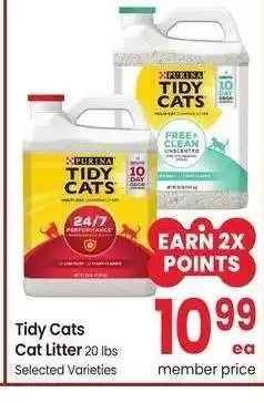 Albertsons Purina Tidy Cats Cat Litter - 20 lbs Selected Varieties offer