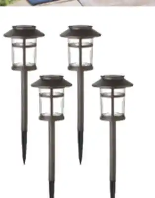 The Home Depot HAMPTON BAY 4-Pack Solar LED Path Lights offer
