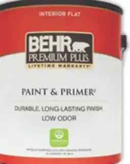 The Home Depot BEHR Premium Plus Interior Flat Paint & Primer offer