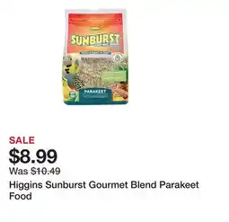 Petsmart Higgins Sunburst Gourmet Blend Parakeet Food offer