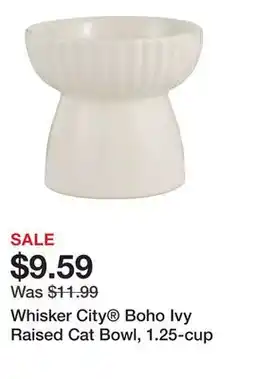 Petsmart Whisker City Boho Ivy Raised Cat Bowl, 1.25-cup offer