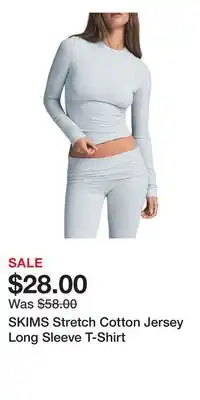 Nordstrom SKIMS Stretch Cotton Jersey Long Sleeve T-Shirt offer