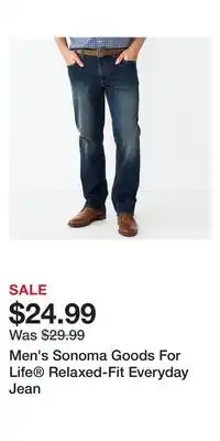 Kohl's Men's Sonoma Goods For Life Relaxed-Fit Everyday Jean offer